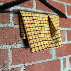 Women's Vintage Urban Outfitters Yellow Checkered Mini-Skirt - Size M